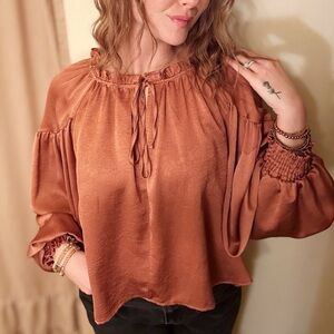 Blu Pepper Rust Blouse